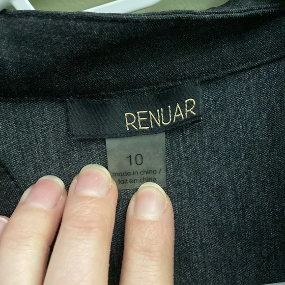 Renuar Black and Gray Blazer Tailored Fit Notched Lapel - Picture 2 of 13